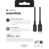 MOPHIE Lightning kabel Essentials Lightning na USB-C | charging cable 1M, crni